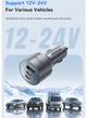 Автомобильное зарядное устройство Essager 200W (2xType-C + USB) - изображение 3