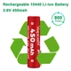 Аккумулятор 10440/AAA литий-ионный (Li-Ion) Vapcell INR10440 F4, 450mAh, 2A, 4.2/3.6/2.5V, Red - изображение 4