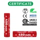 Аккумулятор 10440/AAA литий-ионный (Li-Ion) Vapcell INR10440 F4, 450mAh, 2A, 4.2/3.6/2.5V, Red - изображение 5
