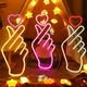 Портативный декоративный неоновый светильник "Love" розовый на батарейках/USB 42*18*2 см - изображение 4
