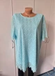 Блузка женская ажурная удлиненная однотонная Bonmarche Голубая 16788 2XL (укр 52-54) - изображение 6