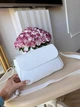 Жіноча сумка-клатч маленька через плече біла з екошкіри на довгому ремінці (0608) - зображення 4