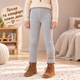 Детские теплые лосины для девочки на флисе, 130 см Серого цвета (NABITU kids leggings) - изображение 1