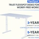 Компьютерный стол FLEXISPOT EC1PR1206, с регулировкой высоты, 120 × 60 см - изображение 9