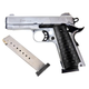 Стартовый пистолет Kuzey 911 SX matte chrome, черные ручки, с доп. магазином (Colt 1911) - изображение 2