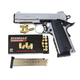 Стартовый пистолет Kuzey 911 SX matte chrome, черные ручки, с доп. магазином (Colt 1911) - изображение 4