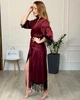 Халат женский длинный шелковый с кружевом Бордовый Maybel S 524/1 (3702_1) - изображение 4