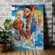 Интерьерная картина Баскетболист Стефен Карри, Stephen Curry, NBA, спорт, баскетбол НБА, 42×30 см (id6195) - изображение 1