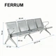 Секционные стулья для зала ожидания FERRUM S4 4-местные серебристые Intarsio - изображение 5