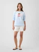 Свитшот на флисе женский GAP 95619292 XS Голубой (1162250002) - изображение 3