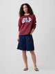 Свитшот на флисе женский GAP 189558274 XL Бордовый (1162211333) - изображение 3