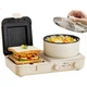 Многофункциональная кухонная машина Bear Breakfast Machine, сэндвичница, тостер, съемная блинница, аппарат для приготовления легких блюд, небольшая кастрюля, гриль, пароварка и плита для сэндвичей L01H1 - изображение 2