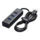 Док-станция расширения UNITEK USB Hub Expansion Dock 3.0 High-Speed 4-Port Hub с разъемом питания для ноутбуков и настольных компьютеров, клавиатуры, мыши и USB-накопителей Y-3089GBK - изображение 4
