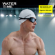 Шапочка для плавания WATERTIME, силиконовая шапочка для плавания, водонепроницаемая, не сдавливает, с увеличенными защитными накладками на уши, модная классическая тренировочная шапочка, черная. - изображение 8