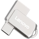 Флеш память USB Lenovo SS360 128GB USB 3.2 Gen1 + Type-C Silver - изображение 4