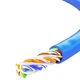 Патч-кабель AMPCOM Cat6 2 м, гигабитный, готовый к использованию, сетевой, неэкранированный, из бескислородной меди, для подключения к компьютеру, маршрутизатору, UTP-панели, коммутатору, синий AMC6BU71820 - изображение 3