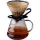Кавоварка CLITON Pour-Over, скляний фільтрувальний стаканчик з дрібною сіткою для домашнього використання, готує 1-2 чашки - зображення 1