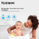 Беруши для плавания TOSWIM, удобные, водонепроницаемые, на клейкой основе, для защиты ушей во время купания, незаменимая защита от проникновения влаги, детская модель - черный цвет. - изображение 7