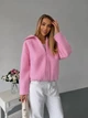 Жіноча демісезонна куртка букле Uaclothes 42 Рожевий (like39499-199401349) - изображение 5