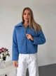 Жіноча демісезонна куртка букле Uaclothes 46 Синій (like39498-199391350) - изображение 2