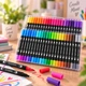 Професійний набір двосторонніх маркерів-лінерів Dual Brush Pens 60 кольорів у пластиковому кейсі - зображення 5