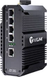 Промышленный коммутатор NetLINK, 5 портов, 100 Мбит/с, DC 12-54 В, крепление на DIN-рейку, без блока питания, модель HTB-6000 - изображение 1