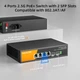 Коммутатор KeepLINK KP-9000 2.5G на 4 порта PoE с двумя гигабитными SFP, мощность 75 Вт, для видеонаблюдения - изображение 4