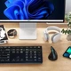 Вертикальная беспроводная мышь ECHTPower F36, 2400 dpi, 7 кнопок, регулировка RGB, 2.4G+Bluetooth+кабель - изображение 2