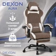 Геймерское кресло DEXON AURA RD-6072 с подставкой для ног, из велюра, металлическая крестовина, Тауп - изображение 2
