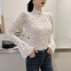 Жіночий ажурний лонгслів з довгим рукавом XS/S Білий (100146) - изображение 2