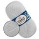 Пряжа Nako Mohair Delicate, світло-сіра №2549 — 100 г / 500 м, 85 % акрил, 10 % вовна, 5 % мохер, тонка, для шалей та светрів - зображення 1