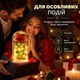 Декоративная красная роза в стеклянной колбе с LED-подсветкой 20×11 см, деревянная подставка, романтический подарок для особенных моментов - изображение 7