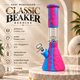 Бонг силиконовый модульный Classic Beaker BeeHive 27 см с перколятором розово-синяя - изображение 1