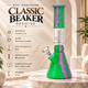 Бонг силиконовый модульный Classic Beaker BeeHive 27 см с перколятором зелено-фиолетовая - изображение 1