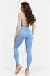 Лосини жіночі Push up однотонні блакитного кольору Fashion розмір 42 (218848) - зображення 3