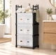 Комод дитячий пластиковий WFB04D 42x29x110 см / Вузька збірна шафа-органайзер з 3 ящиками та верхньою полицею / Стелаж для зберігання - зображення 1