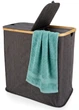Kosz na pranie Bathroom solutions składany dwukomorowy szary 90 l 567105 (8721037647991) - obraz 2