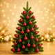 Ялинкова куля глітерна червона 20 см 1 шт | велика новорічна прикраса - зображення 3