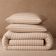 Простынь MirSon Ranforce Elite 17-0610 Stripe Light Brown 200*220 - изображение 1