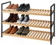 Półka na buty Storage solutions bambusowa 3-poziomowa 70 x 30 x 48 cm 566037 (8721037278157) - obraz 3