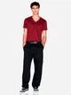 Футболка хлопковая длинная мужская Armani Exchange 692898919 2XL Бордовая (1162362246) - изображение 3
