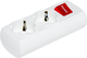 Колодка Borsan з заземленням та вимикачем 2 розетки White (BR-1562-0) - зображення 1