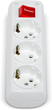 Колодка Borsan з заземленням та вимикачем 3 розетки White (BR-1563-0) - зображення 2