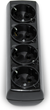 Колодка Borsan з заземленням 4 розетки Black (BR-1574-0) - зображення 2