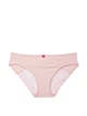 Хлопковые трусики бикини Victoria's Secret розового цвета с кружевной попкой р. XS арт. 30597 - изображение 1
