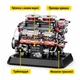 Конструктор танкового двигателя от Тигер 1 Tiger 1 Maybach HL230 P30 12GO 95008 на 1236 деталей - изображение 4