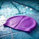 Шапочка для плавания Aquaget для длинных волос AQ0031 Violet - изображение 3