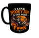 Кружка (чашка) с принтом I LIKE SPOOKY SHIT | юмористическая | Хэллоуин | керамическая 330 мл | чёрная - изображение 2