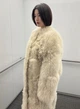 Хутряне пальто COS collarless shearling coat 1306826001 XS Бежевий - изображение 9