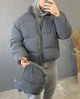 Мужская зимняя куртка пуховик утепленная оверсайз со съемным капюшоном дутая на пуху унисекс до -25℃ Blaid XL Темно Серая - изображение 6